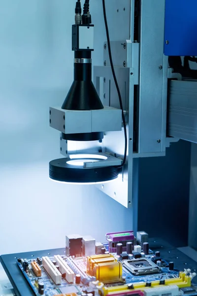 Ρομποτική Όραση Κάμερα Αισθητήρα Σύστημα Στο Τηλέφωνο Εργοστάσιο Intellegence — Φωτογραφία Αρχείου