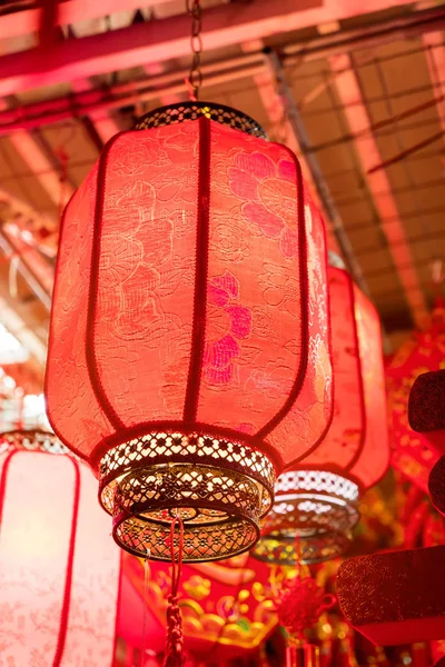 Κόκκινα Φανάρια Για Την Κινεζική Διακόσμηση Του Νέου Έτους — Φωτογραφία Αρχείου