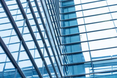 Mimari, Modern İnşaat Cam Cephesi İş Arkaplanı 'nı ayrıntılarıyla anlatıyor