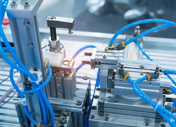 Endüstriyel Üretim Tesisi Akıllı Fabrika Sanayi Konsept Robot Makine Aleti — Stok fotoğraf