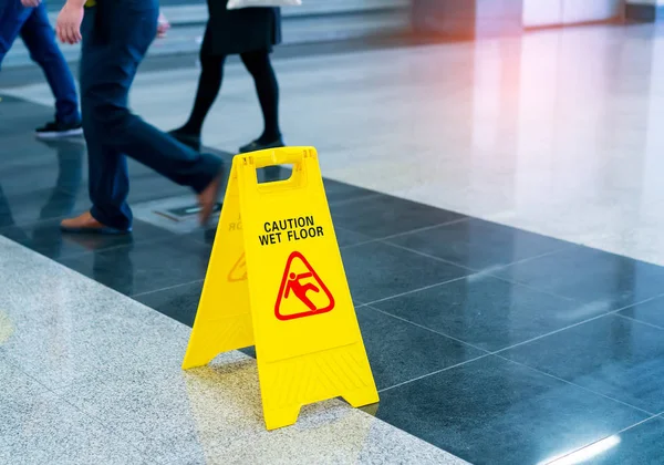 Caution Wet Floor Sign — Stock Photo, Image