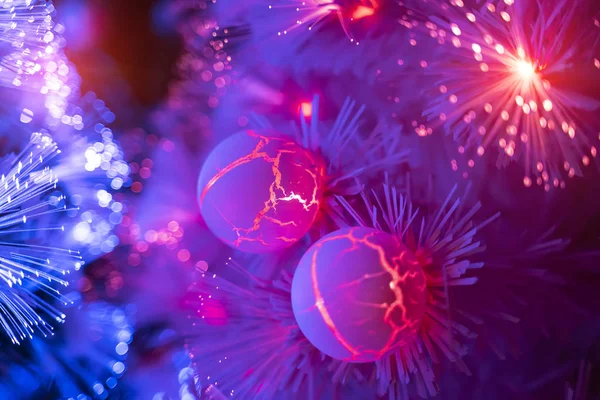 Weihnachtlich Geschmückter Baum Mit Deko Urlaubskonzept — Stockfoto