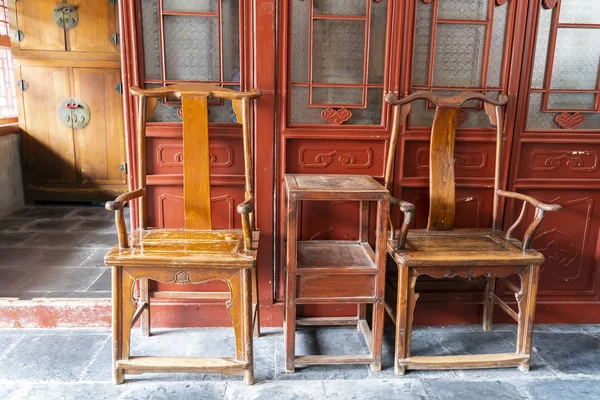 Ancien Style Chinois Décoration Meubles Intérieur — Photo