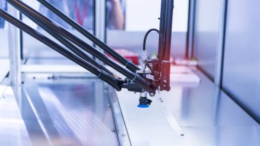 Endüstriyel makinede robotik pnömatik piston emici ünitesi, otomatik