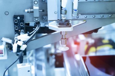 Endüstriyel makinede robotik pnömatik piston emici ünitesi, otomasyon sıkıştırılmış hava fabrikası üretimi