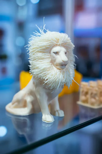 Printer Printing Lion Figure Close — Stock Photo, Image