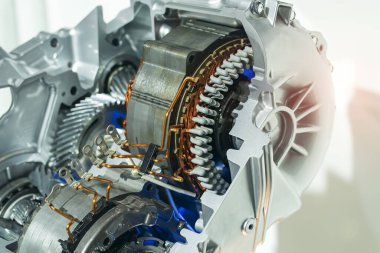 Eko otomobil motorunun elektrik sistemi Otomotiv bölümü kavramı
