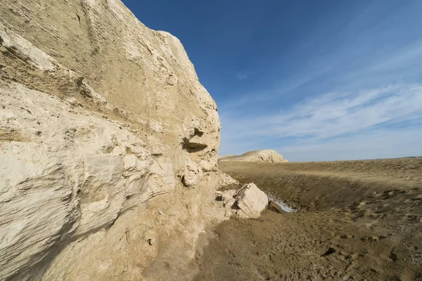 Geoparque Forma Terrestre Water Yardang Qinghai China — Foto de Stock