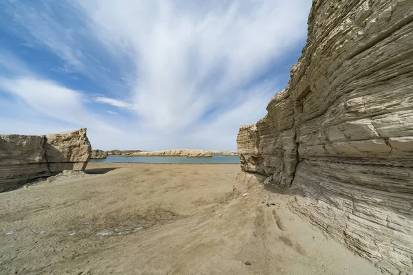 Вода Yardang Ландшафта Геопарк Цинхай Китай — стоковое фото