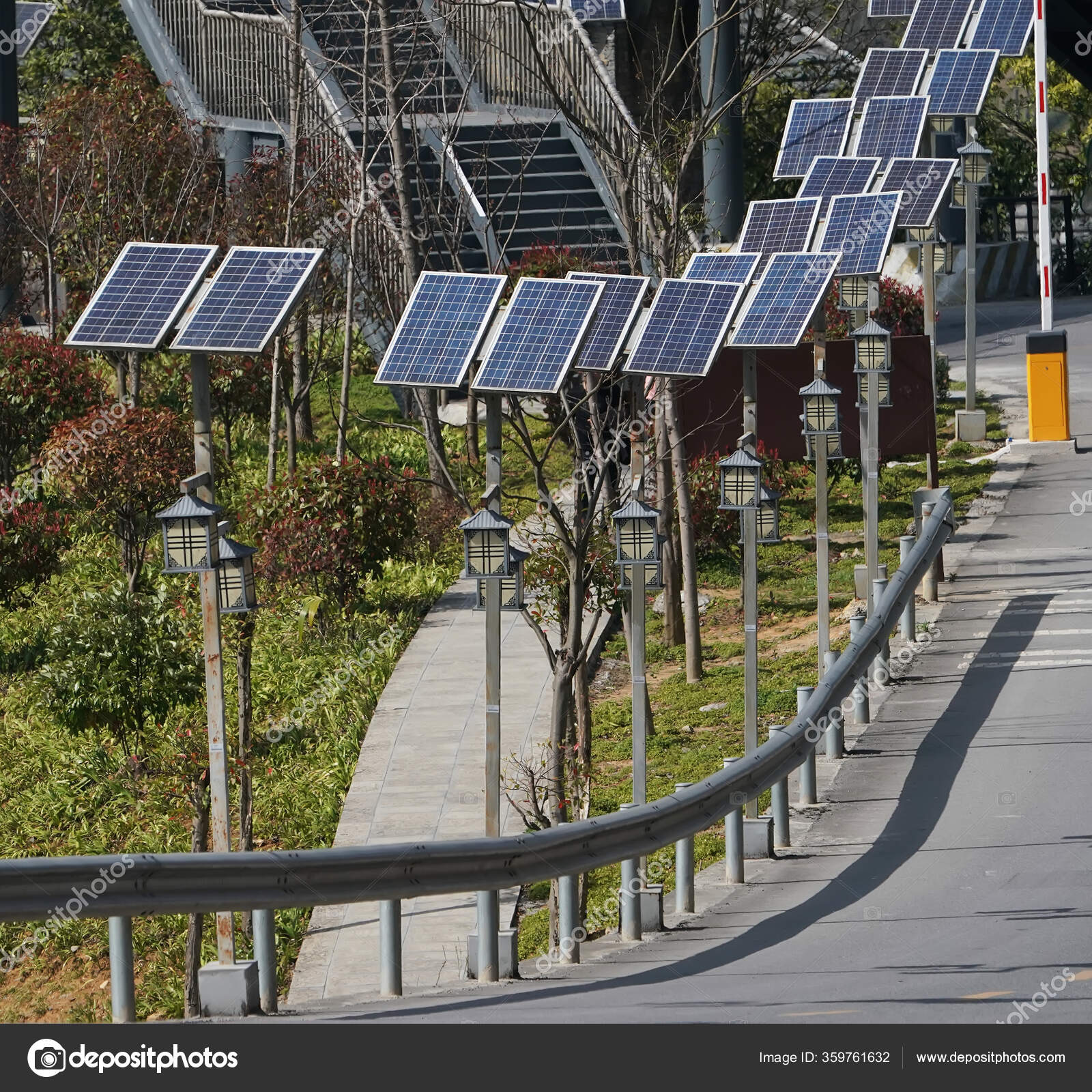 Street Lamp Post Solar Panel Energy Stock Photo by ©firefox 359761632