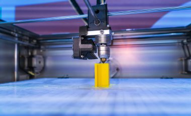 3D yazıcı veya katkı maddesi imalatı ve robot otomasyon teknolojisi.