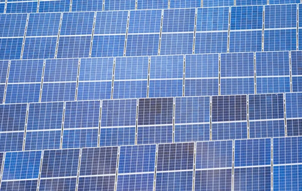 Панелі Сонячних Батарей Екологічно Безпечна Відновлювана Енергія — стокове фото