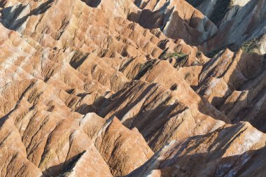 Zhangye, Gansu, Çin 'in ulusal geopark' ında Danxia kırmızı kumtaşı