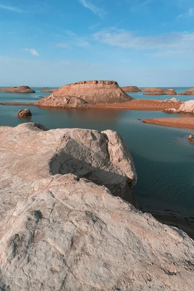 Вода Yardang Ландшафта Геопарк Цинхай Китай — стоковое фото