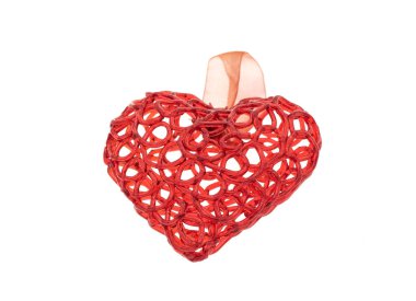 Kalp olarak Noel kırmızı süslemesi