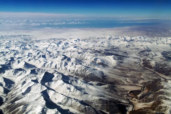 Plano Aéreo China Occidental Del Parque Geológico Qinghai — Foto de Stock