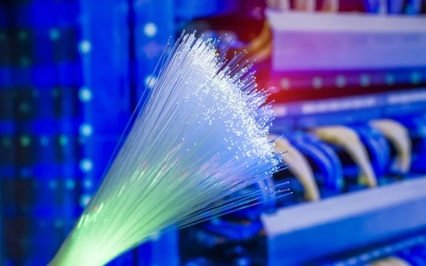 Fiber Optik Nätverkskabel Teknik Bakgrund — Stockfoto