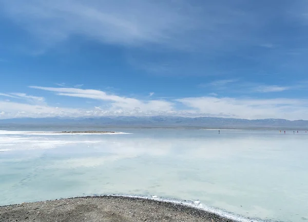 Bela Paisagem Natural Vista Emerald Salt Lake Qinghai China — Fotografia de Stock