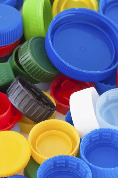 Χρωματιστά πλαστικά πώματα — Φωτογραφία Αρχείου