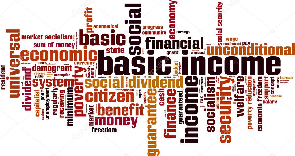 Basic income word cloud