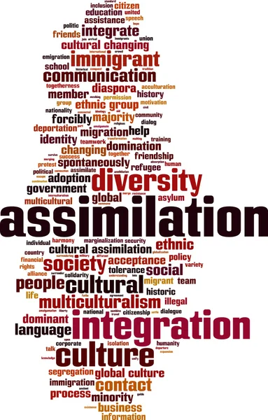 Assimilation word cloud — Stock Vector