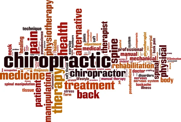 Awan kata Chiropractic - Stok Vektor