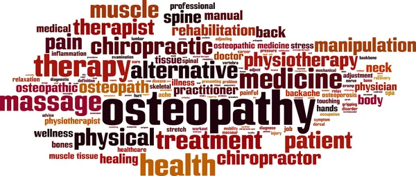 Osteopathie word cloud — Stockvector