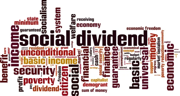 Social dividend word cloud — Stock Vector