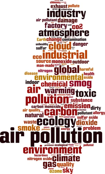 Облако слова загрязнения воздуха — стоковый вектор