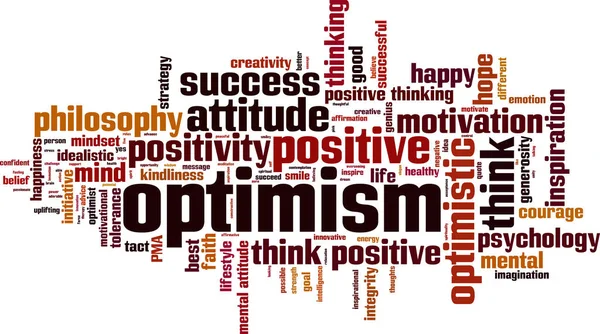 Optimizmus szó felhő — Stock Vector