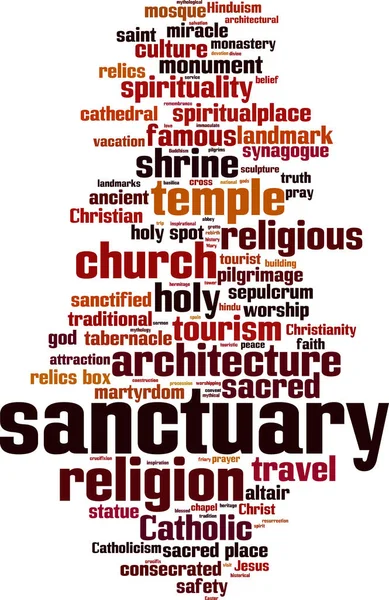 Sanctuary word cloud — Stock vektor