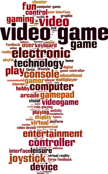 Video game word cloud — Stock Vector