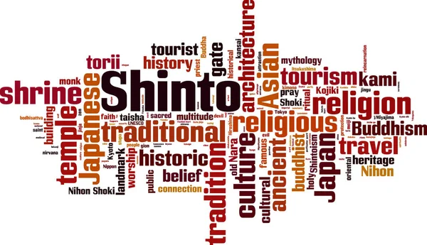 Shinto word cloud — Stock Vector