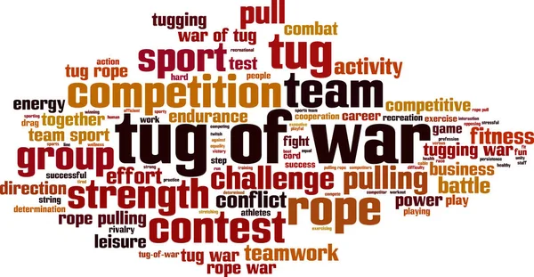 Tug of war word cloud — Stock vektor
