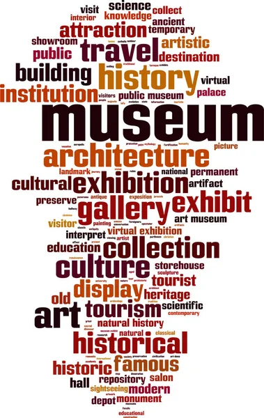 Museum word cloud — Stock Vector