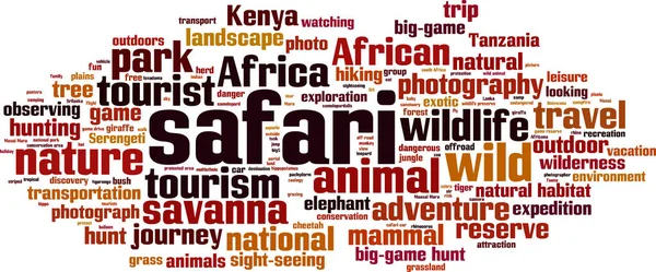 Safari word cloud — Stockvector