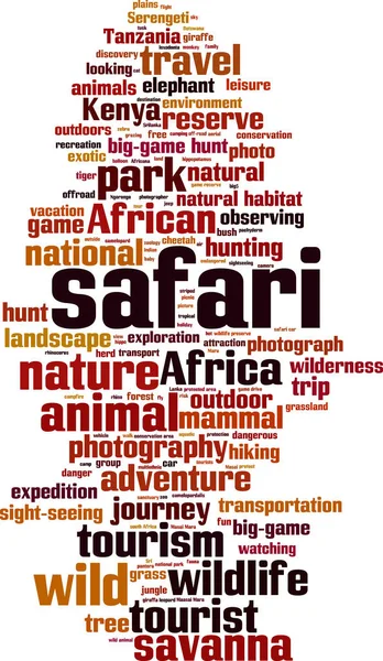 Safari word cloud — Stockvector