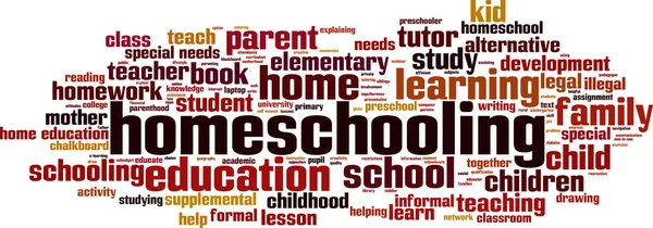 Nube di parola di Homeschooling — Vettoriale Stock