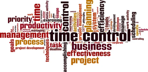Time control word cloud — Stock Vector