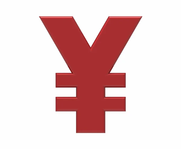 Símbolo de yen, renderizado 3D — Foto de Stock