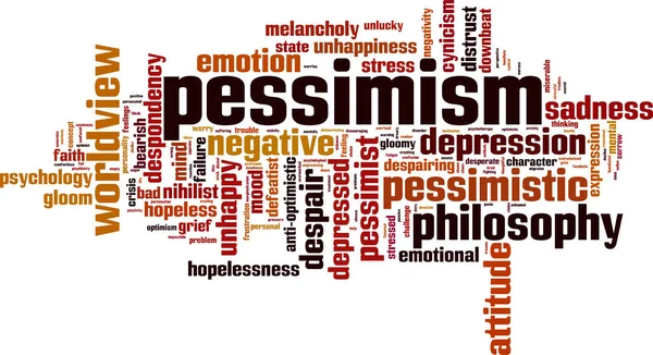 Pessimism word cloud — Stock vektor