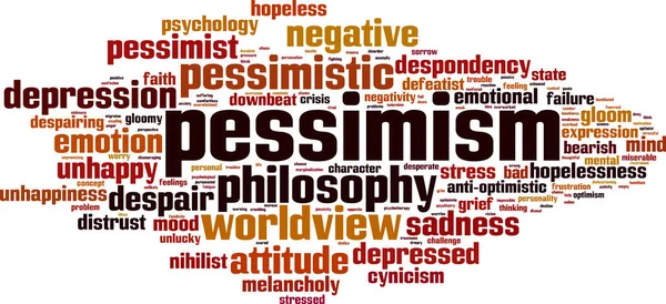 Pessimisme word cloud — Stockvector