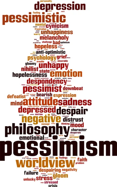 Pessimisme word cloud — Stockvector