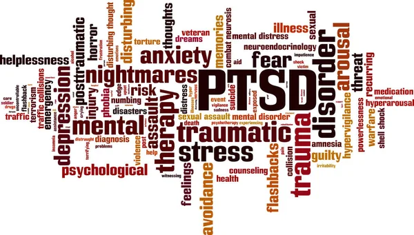 PTSD Word Cloud — Stockvector