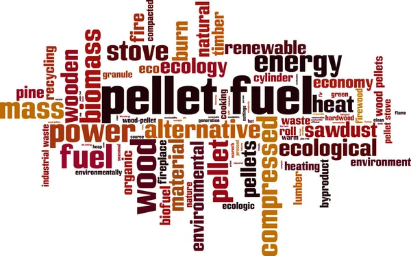 Pellet fuel word cloud — Stock Vector
