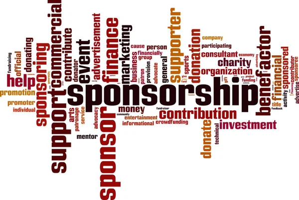 Sponsoring word cloud — Stockvector