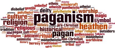 Paganism word cloud clipart