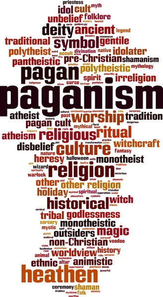 Nube de palabras paganismo — Vector de stock