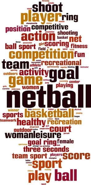 Nuage de mots Netball — Image vectorielle