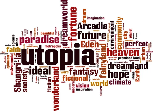 유토피아 단어 구름 — 스톡 벡터
